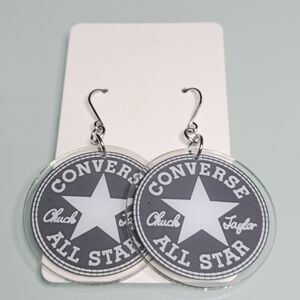 Converse Logo Earrings With Stainless Steel Ear Wires